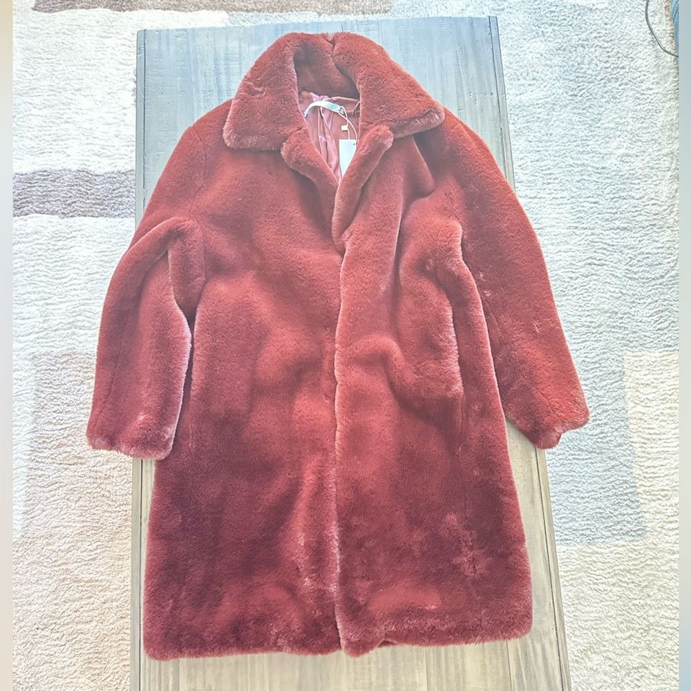 Michelle Nicole Burgundy coat